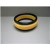 Bakelite Vintage Wide Black and Corn Bangle #924340