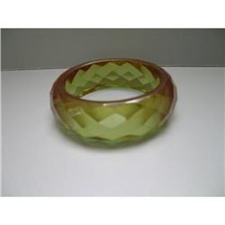 Bakelite Vintage Chunky Diamond Cut  Applejuice #924341