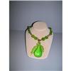 Image 1 : Bakelite Vintage Green Pear Necklace #924343