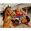 Image 1 : Pinup Girl Cowboy Illustration Painting Randall #924657