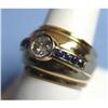 Image 1 : 18kt Gold Old Miner Diamond Sapphire Ring 18k #924671