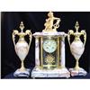 Image 1 : Period 1880 French Marble 4 Glass Mantel Clock #924764