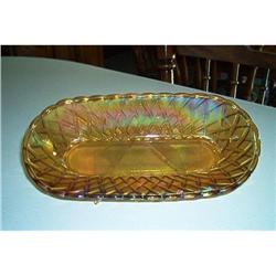 Carnival Glass (Diamond-Marigold) Dish #950541