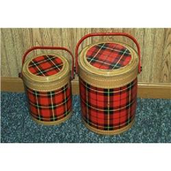 Two Red & Tarton Oversized Party Buckets #950555