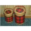 Image 1 : Two Red & Tarton Oversized Party Buckets #950555