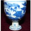 Image 1 : CHINESE EXPORT BLUE CANTON EGG CUP #950720