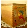 Image 1 : Wood Canister/Box with Rooster Graphics #950727