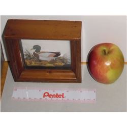 Old small framed high-relief duck for cottage, home, cabine - canard haut-relief avec petit cadre