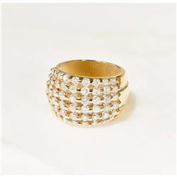MJ MILLER: Ladies Diamond Ring Set In 18K Yellow Gold