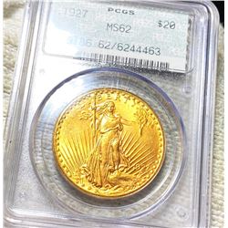 1927 $20 Gold Double Eagle PCGS - MS62