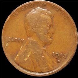 1913-S Lincoln Wheat Penny CIRCULATED
