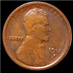 1913-S Lincoln Wheat Penny NICELY CIRCULATED
