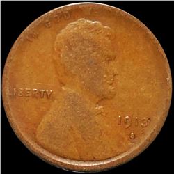 1913-S Lincoln Wheat Penny CIRCULATED