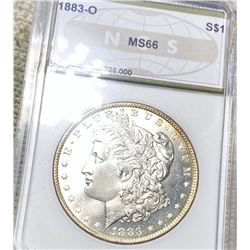 1883-O Morgan Silver Dollar NGS - MS66