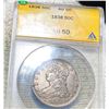 Image 1 : 1838 Capped Bust Half Dollar ANACS - AU50