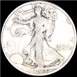 1918-D Walking Half Dollar NICELY CIRCULATED