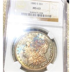 1880-S Morgan Silver Dollar NGC - MS63