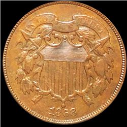 1868 Two Cent Piece NEARLY UNCIRCULATED