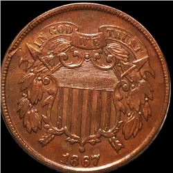1867 Two Cent Piece UNCIRCULATED