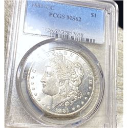 1881-CC Morgan Silver Dollar PCGS - MS62