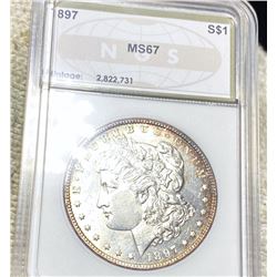 1897 Morgan Silver Dollar NGS - MS67