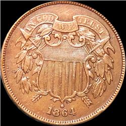 1864 Two Cent Piece CLOSELY UNCIRCULATED