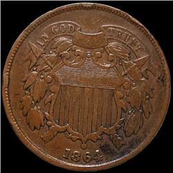 1864 Two Cent Piece LIGHTLY CIRCULATED