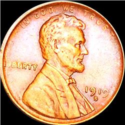 1919-S Lincoln Wheat Penny ABOUT UNCIRCULATED
