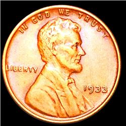 1933 Lincoln Wheat Penny NEARLY UNCIRCULATED