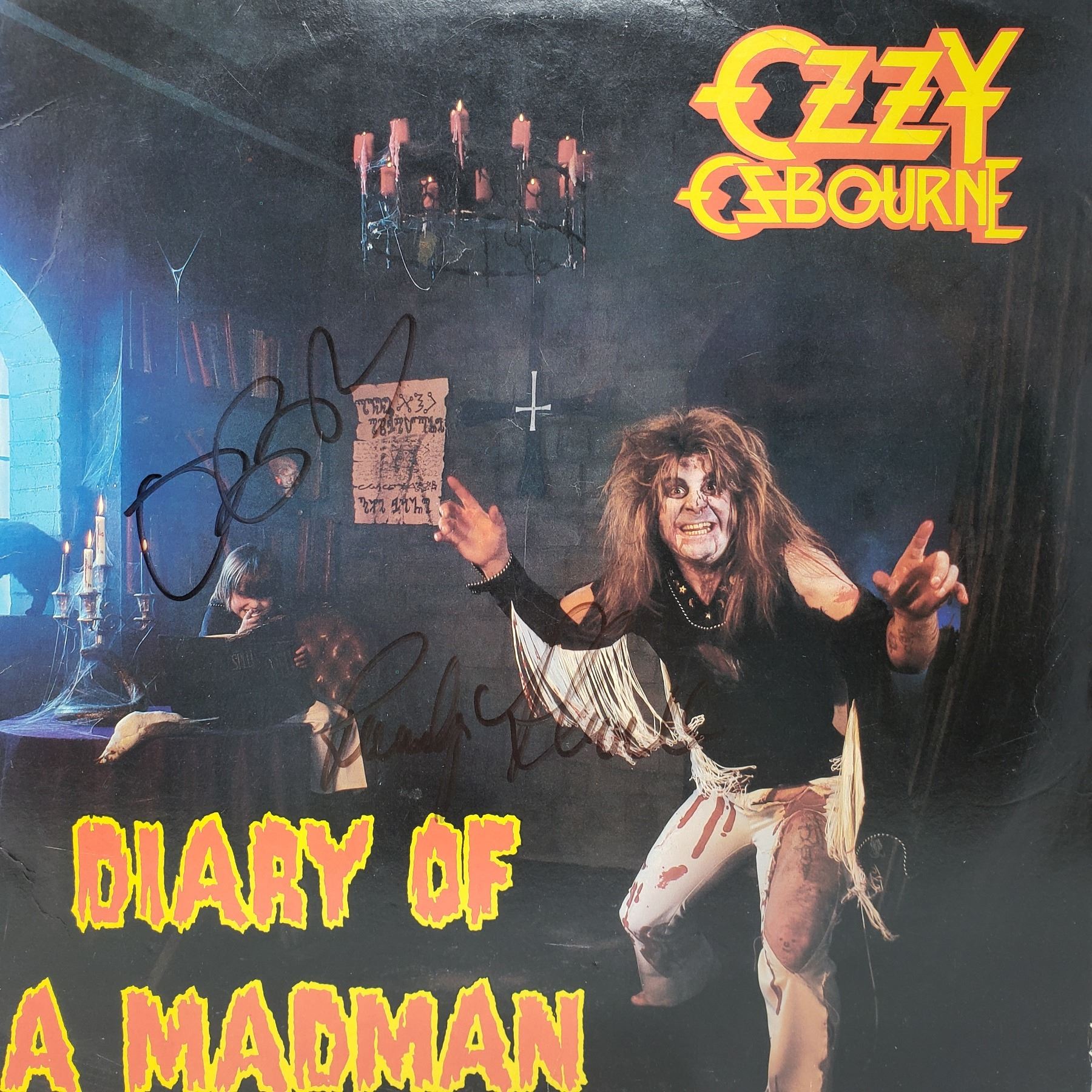 Ozzy Osbourne Diary Of A Madman Full Album Signed Ozzy Osbourne, Diary of a Madman Album Cover