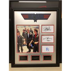 Framed Top Gun Feature Cast Signatures Cuts and Pictures