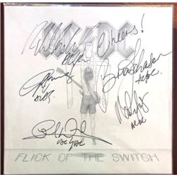 AC/DC  Signed  "Flick Of The Switch" Album Cover