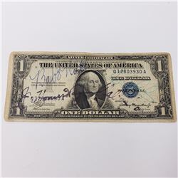 1935 Babe Ruth, Ty Cobb and Honus Wagner Signed Silver Certificate