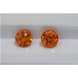 1.82ct Round Shape Match Pair Spessartite   Dimension 5.4x3.8