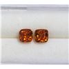 Image 1 : 1.81ct Emerald Shape Match Pair Spessartite Dimension 5x5x3.8