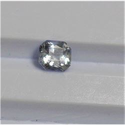 0.88ct Emerald Shape White Sapphire  Dimension 5.5x5.2x3.5