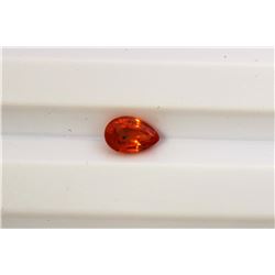 0.52 ct Pear Shape  Natural Ceylon Orange Sapphire