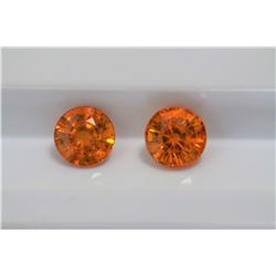 1.59ct Round Shape Match Pair Spessartite   Dimension 5x3.2
