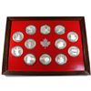 Image 1 : *Unique! Canadian Province 12-coin Sterling Silver Set Depicting Each Province, Capital, Flower and 