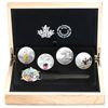 Image 1 : 2015 Canada $20 Looney Tunes Classic Scenes 4-coin Fine Silver Set with Watch (TAX Exempt).
