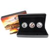 Image 1 : 2015 Australia 3-coin Australian Outback Coloured 1/2oz Fine Silver Coloured Coin Set (Kangaroo & Ko
