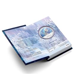 2016 Niue $2 Disney Frozen - Olaf 1oz Coloured .999 Fine Silver Proof Coin in Original Book Style Ca