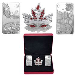 2018 Canada Beneath thy Shining Skies Fine Silver 3-Coin Set (2x $25 & 1x $10 set conatins approx 3.