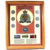 Image 1 : *1973 'The Year Canada Saluted the RCMP' 7-coin Set with 3x RCMP Stamps in Wooden Frame. The coins i
