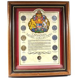 *Canadian Nickel Collection 11-coin Set in Wooden Frame. You will receive an example of every Canadi