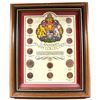 Image 1 : *Canadian Penny Collection 14-coin Set in Wooden Frame. You will receive the obverse and reverse of 