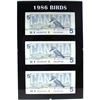 Image 1 : *1986 Birds of Canada $5 4-Digit RADAR Serial Number Banknote Set in Hard Plastic Holder Featuring t