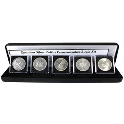 1939-1967 Canadian Silver Dollar Commemorative 5-coin Set Featuring Every Commemorative Canadian Sil