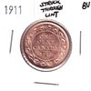 Image 1 : Error! 1911 Canada 1-cent with a Struck Through Lint Error on the Obverse in Brilliant Uncirculated.