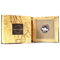 2004 USA $1 Lewis and Clark Bicentennial Coin and American Indian Handmade Pouch Set - Cheyenne Rive